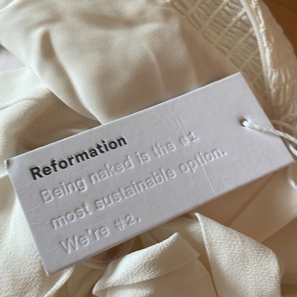 Reformation White Violet Dress NWT - Picture 7 of 8